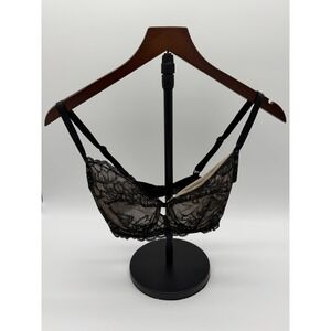 Calvin Klein Seductive Comfort Black Lace Bra-34DD-Sexy-Goth
